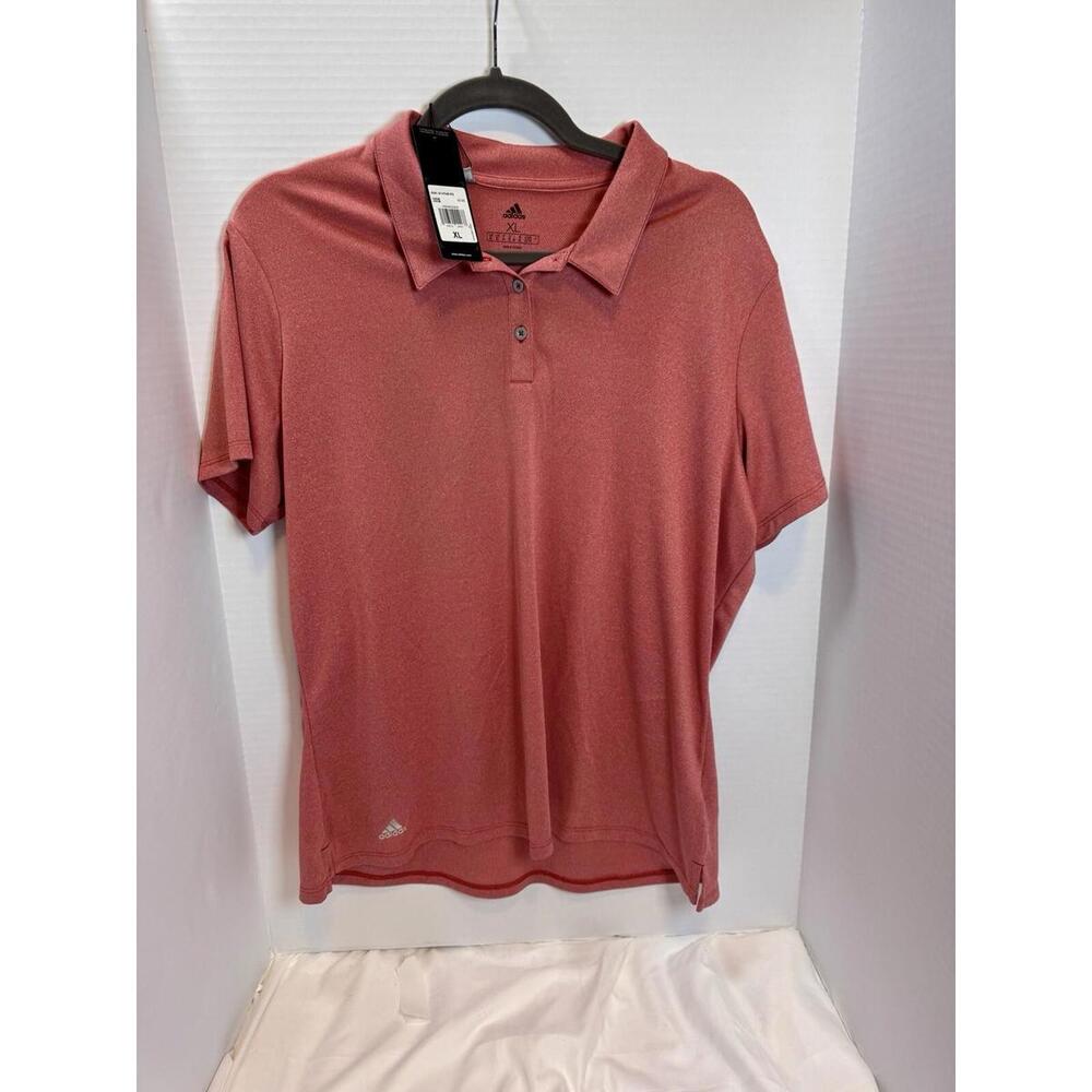 Adidas Polo Shirt Women's Size XL Pink Casual Golf Sport Ladies Short Sleeve